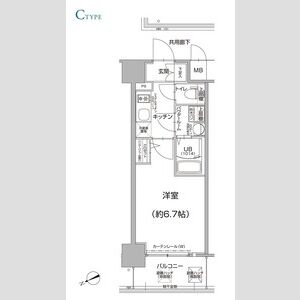 1K 間取り図