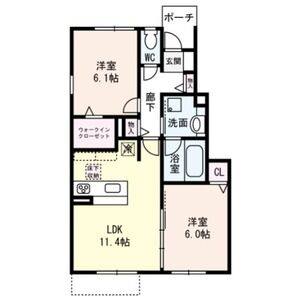 2LDK 間取り図