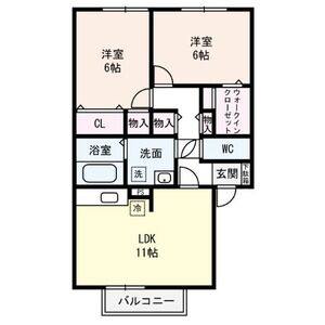 2LDK 間取り図