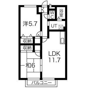 2LDK 間取り図