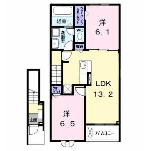 2LDK 間取り図