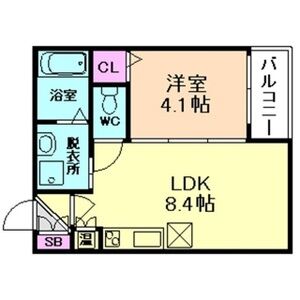 1LDK 間取り図