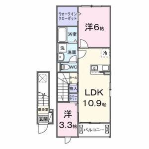 2LDK 間取り図