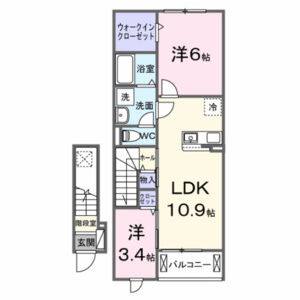 2LDK 間取り図