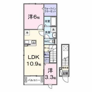 2LDK 間取り図