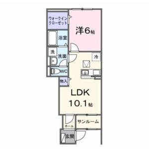 1LDK 間取り図