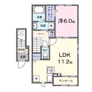 1LDK 間取り図