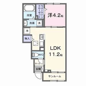 1LDK 間取り図