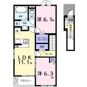 2LDK 間取り図