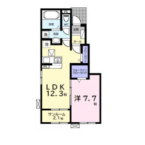 1LDK 間取り図