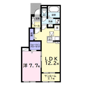 1LDK 間取り図
