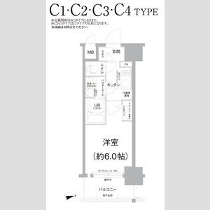 1K 間取り図