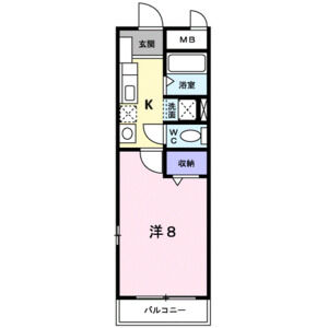 1K 間取り図