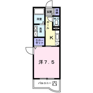 1K 間取り図