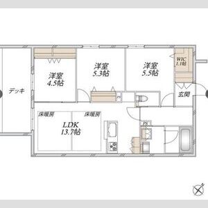 3LDK 間取り図