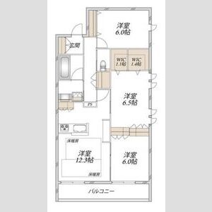3LDK 間取り図