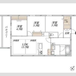 3LDK 間取り図