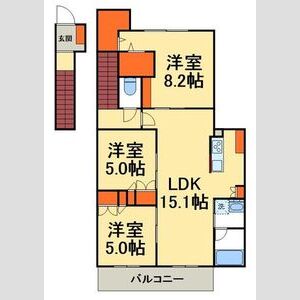 3LDK 間取り図