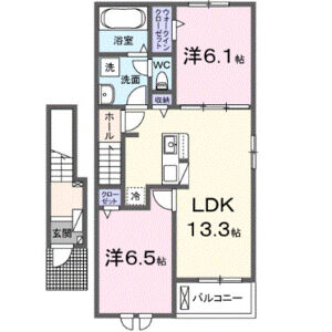2LDK 間取り図