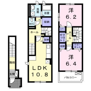2LDK 間取り図