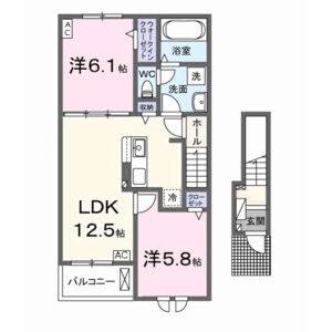 2LDK 間取り図