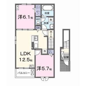 2LDK 間取り図