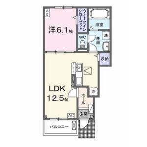 1LDK 間取り図
