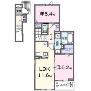 2LDK 間取り図