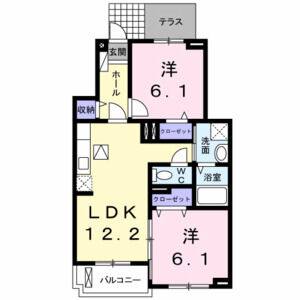 2LDK 間取り図