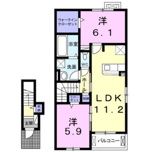 2LDK 間取り図