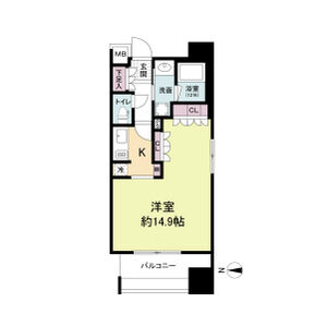 ワンルーム 間取り図