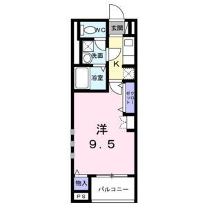 1K 間取り図