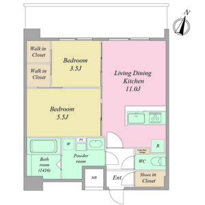 2LDK 間取り図