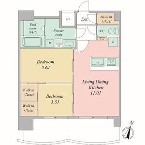 2LDK 間取り図