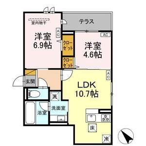 2LDK 間取り図