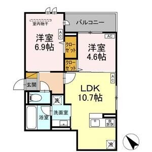 2LDK 間取り図