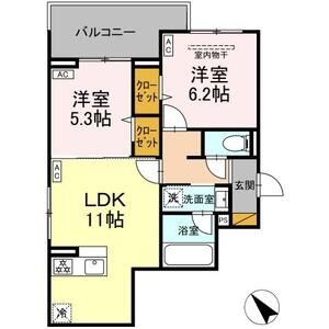 2LDK 間取り図