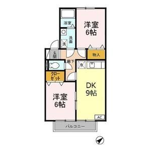 2DK 間取り図