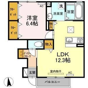 1LDK 間取り図