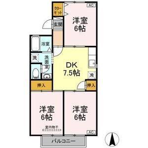 3DK 間取り図