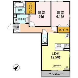 2LDK 間取り図