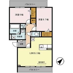 2LDK 間取り図