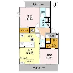 2LDK 間取り図