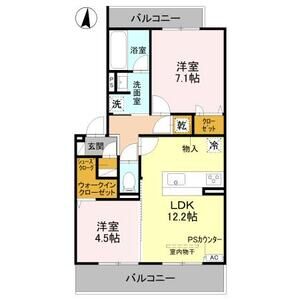 2LDK 間取り図
