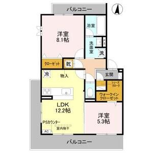 2LDK 間取り図
