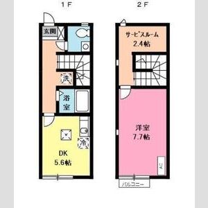 1DK 間取り図