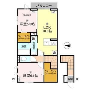 2LDK 間取り図