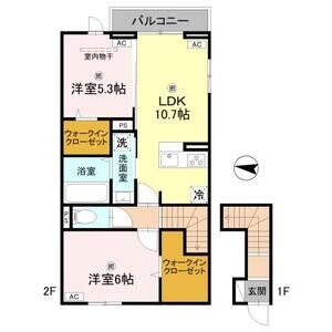2LDK 間取り図