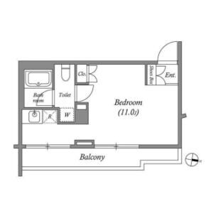 1K 間取り図