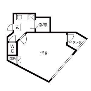 1K 間取り図